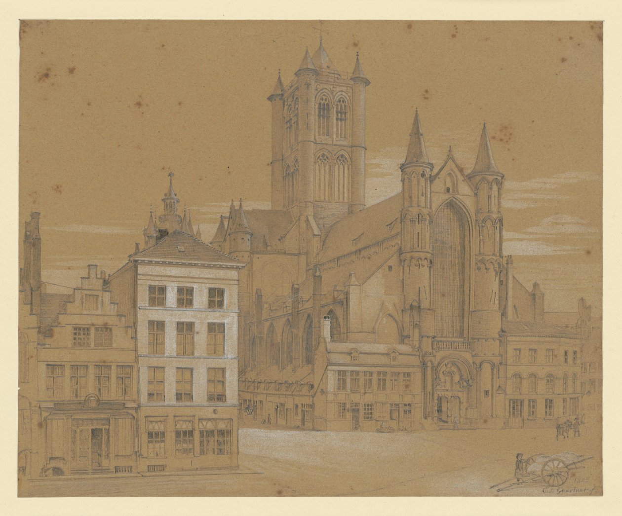 Nikolaikirche in Gent von Eduard Gaertner