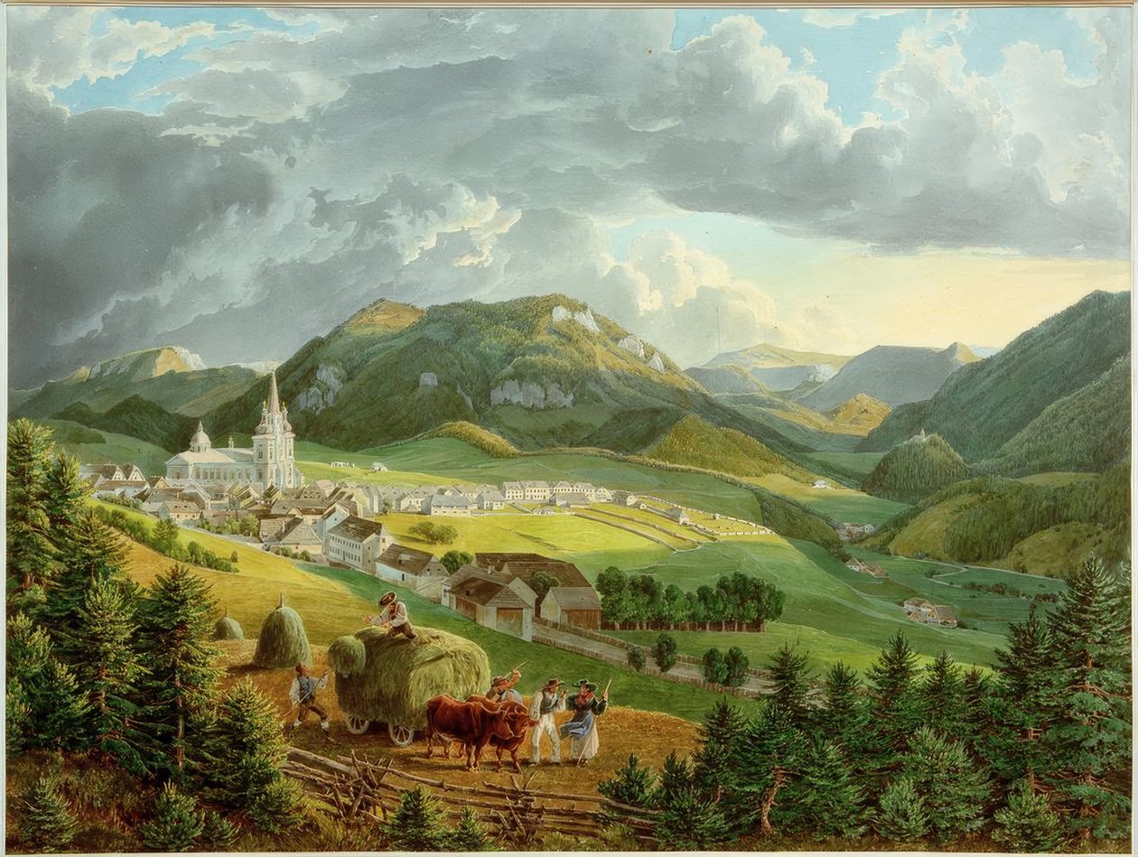 Mariazell von der Bürgeralpe von Eduard Gurk