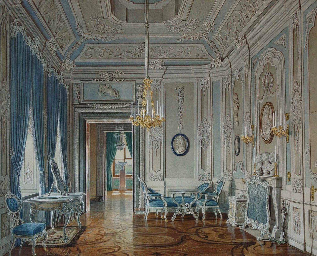 Ankleidezimmer der Kaiserin Maria Fjodorowna im Gatschina-Palast von Eduard Hau