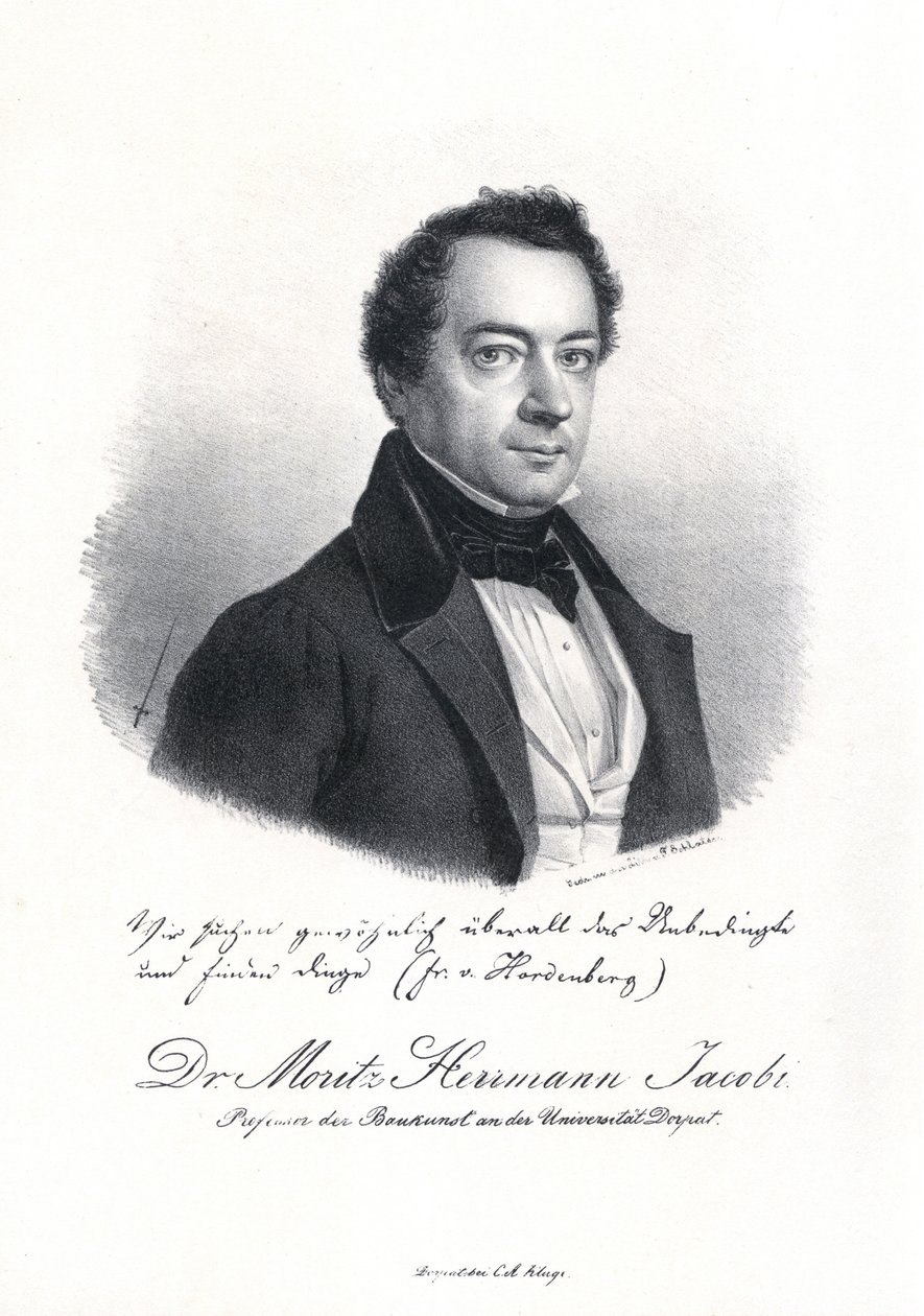 Porträt von Moritz Hermann von Jacobi 1801-1874, 1837 von Eduard Hau