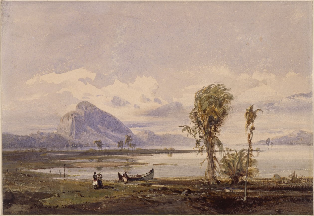 Blick auf die Lagoa Rodrigo de Freitas bei Rio de Janeiro von Eduard Hildebrandt