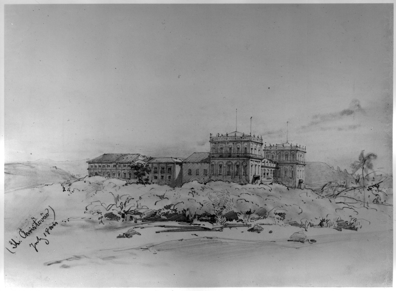Das Schloss Sao Christoval, Rio de Janeiro von Eduard Hildebrandt