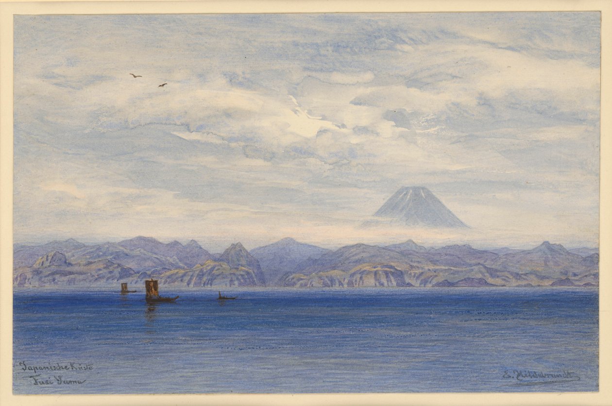 Japanische Küste mit dem Fuji-Yama von Eduard Hildebrandt