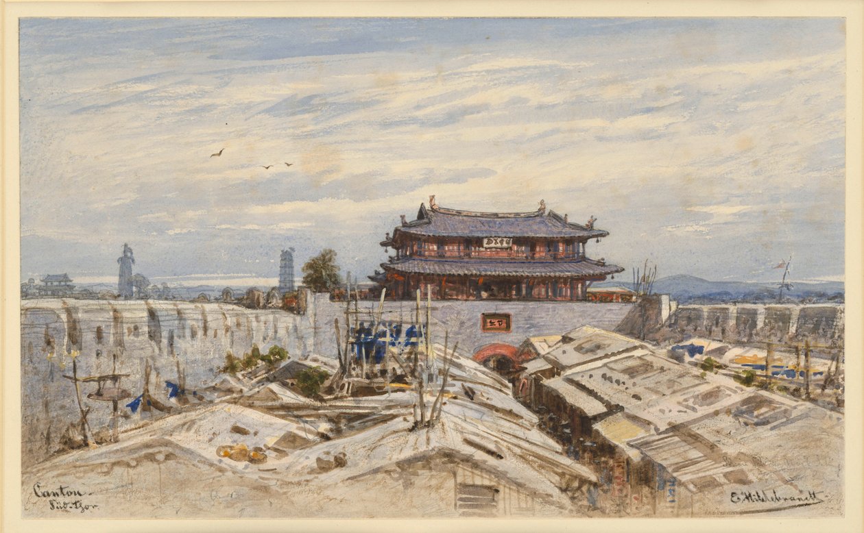 Südtor in Kanton von Eduard Hildebrandt