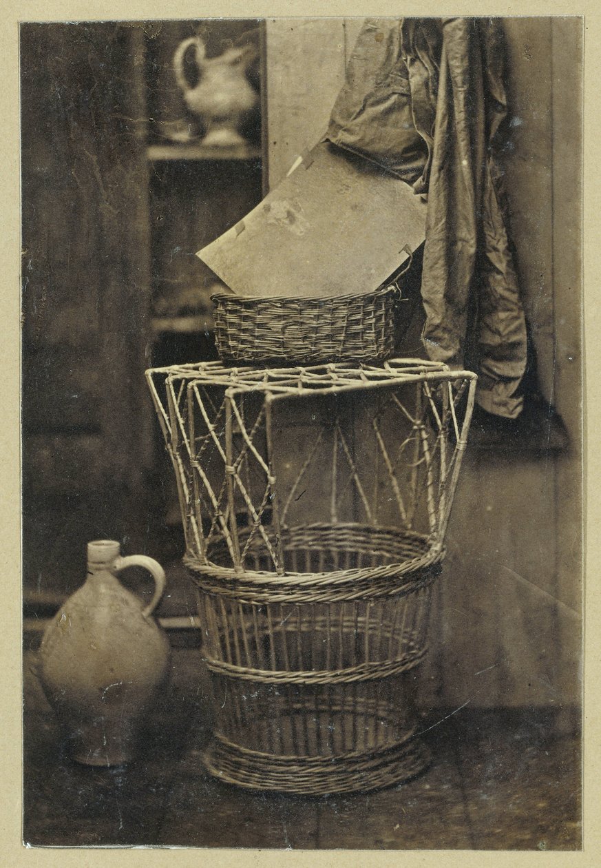 Stillleben mit Korb, Krug, Kanne und Portfolio von Eduard Isaac Asser