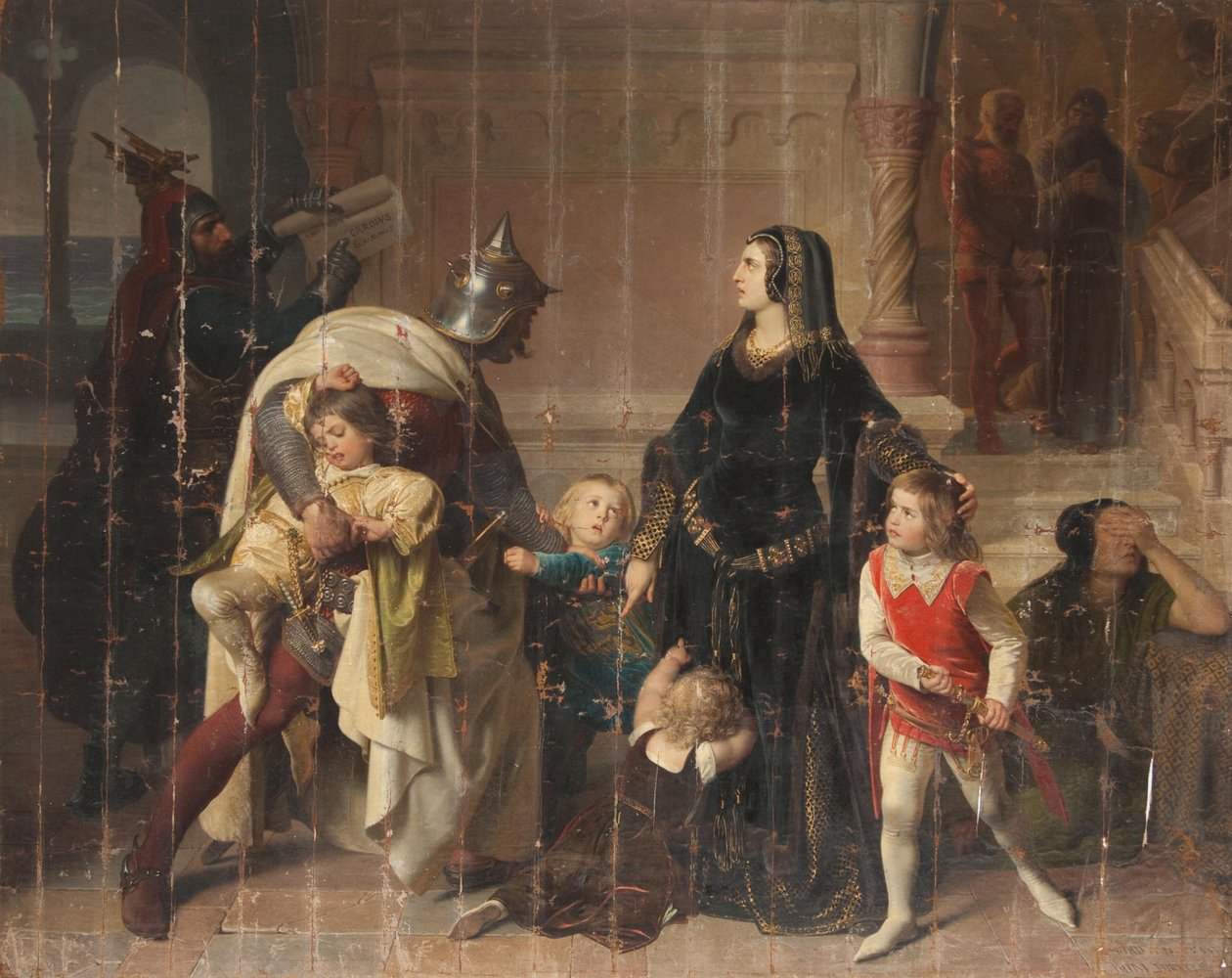 Die Gefangennahme der Söhne Manfreds von Eduard Ritter von Engerth