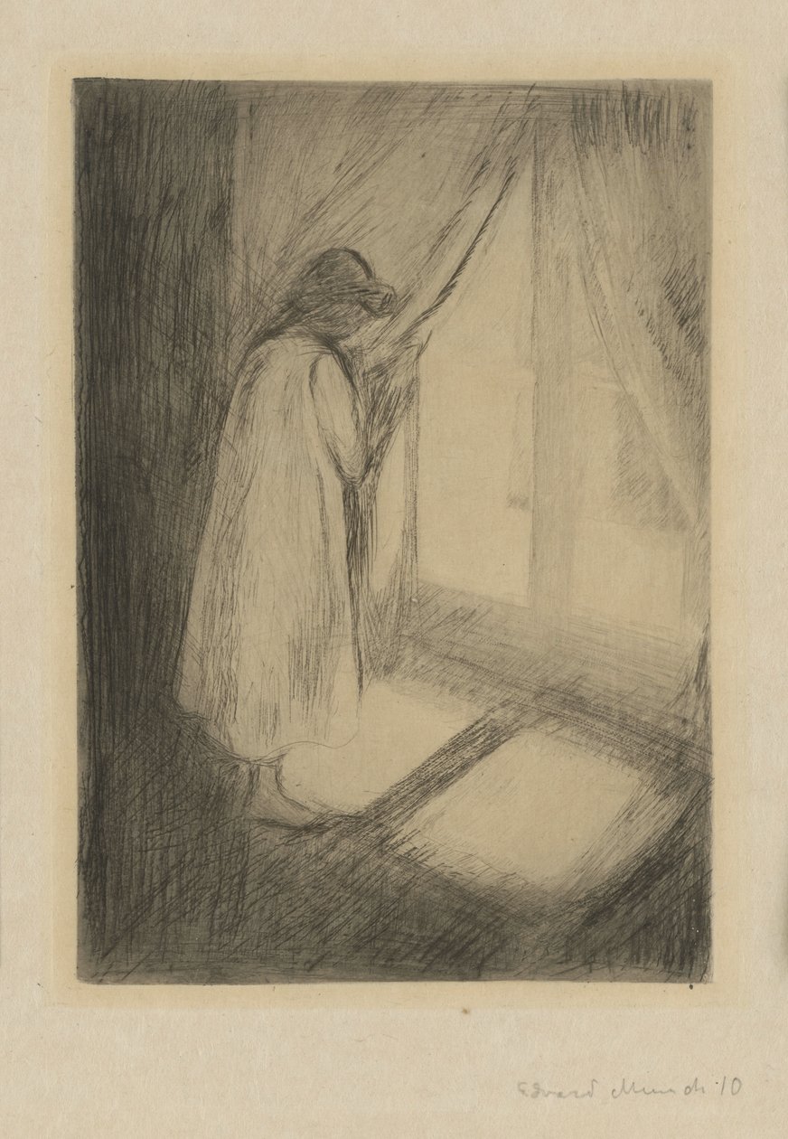 Das Mädchen am Fenster von Edvard Munch