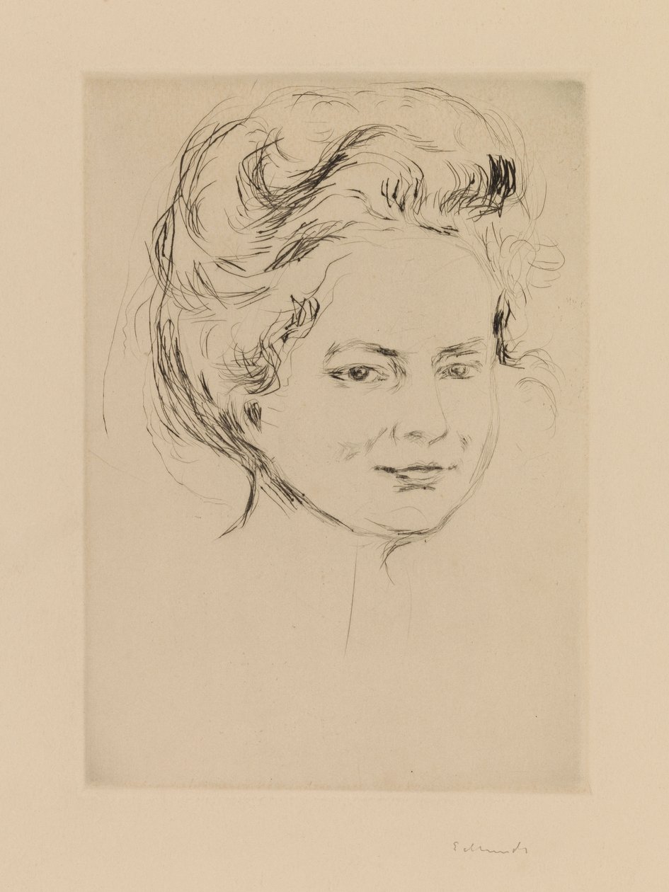 Kopf eines Mädchens von Edvard Munch