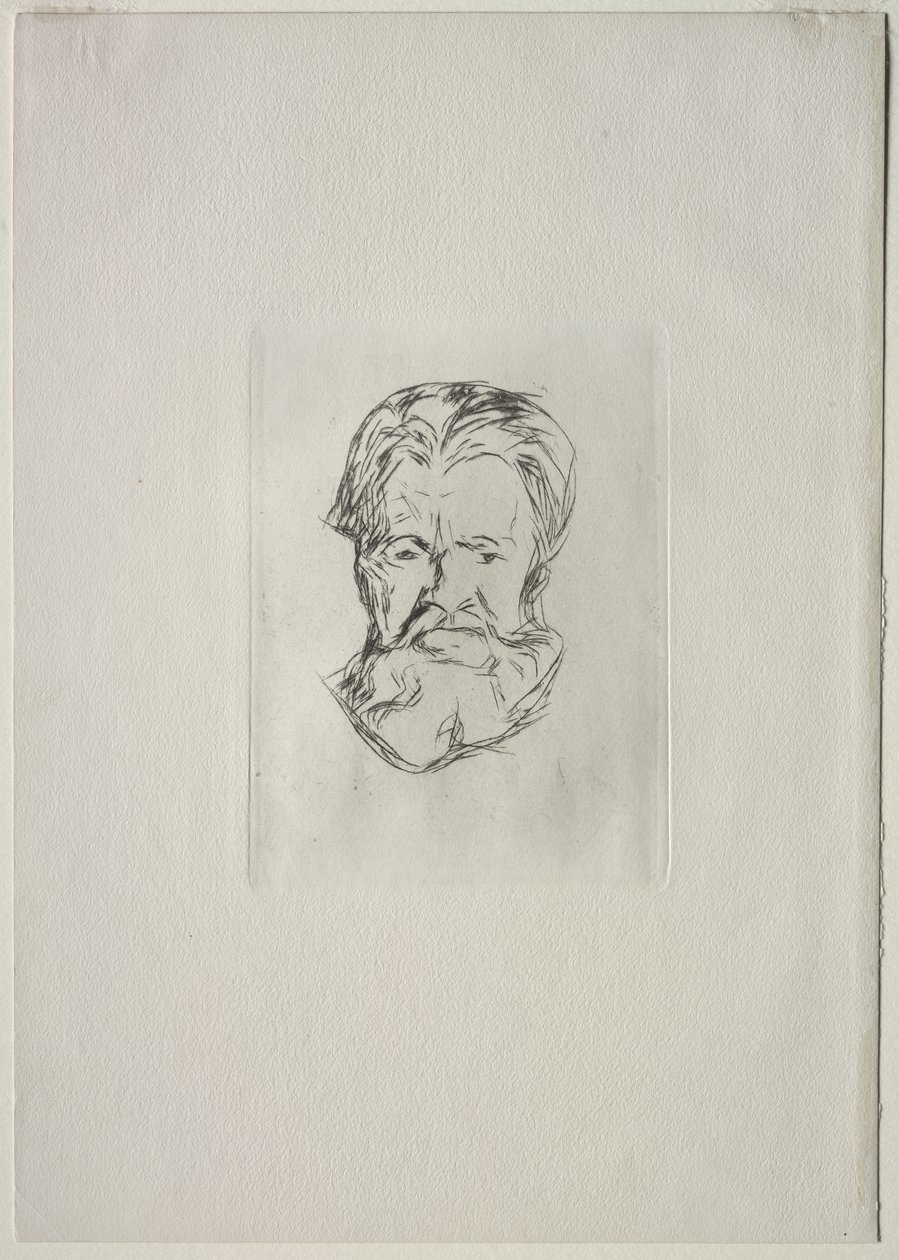 Kopf eines Mannes von Edvard Munch