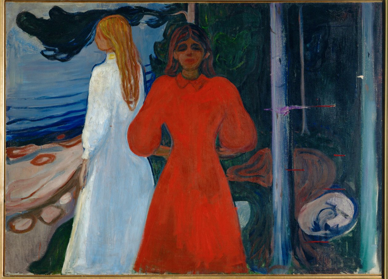 Rot und Weiß von Edvard Munch