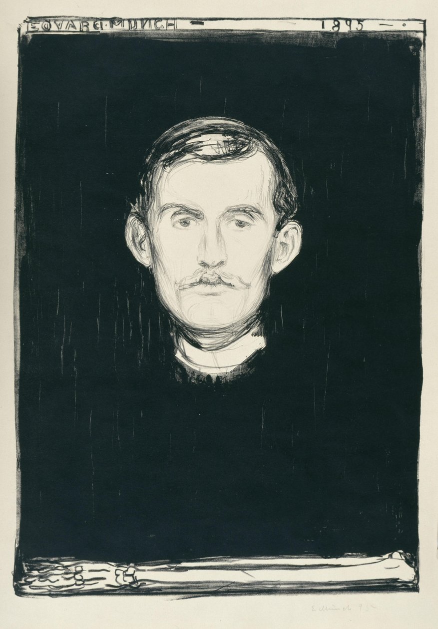 Selbstbildnis (mit skelettiertem Arm) von Edvard Munch