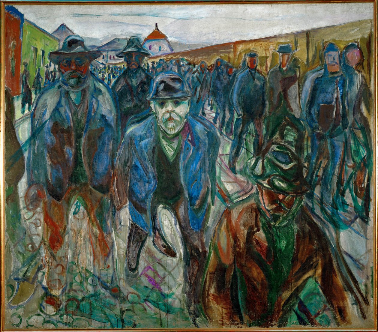 Arbeiter auf dem Heimweg von Edvard Munch