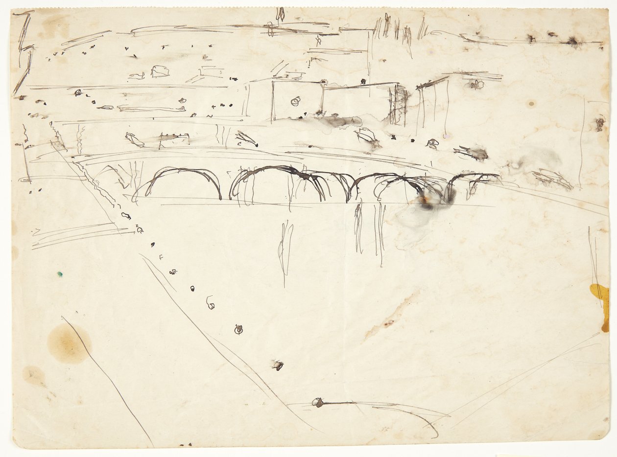 Aussicht von einem Fenster bei Lungarno über den Fluss in Richtung Santo Spirito und San Miniato-Höhen, Florenz von Edvard Weie