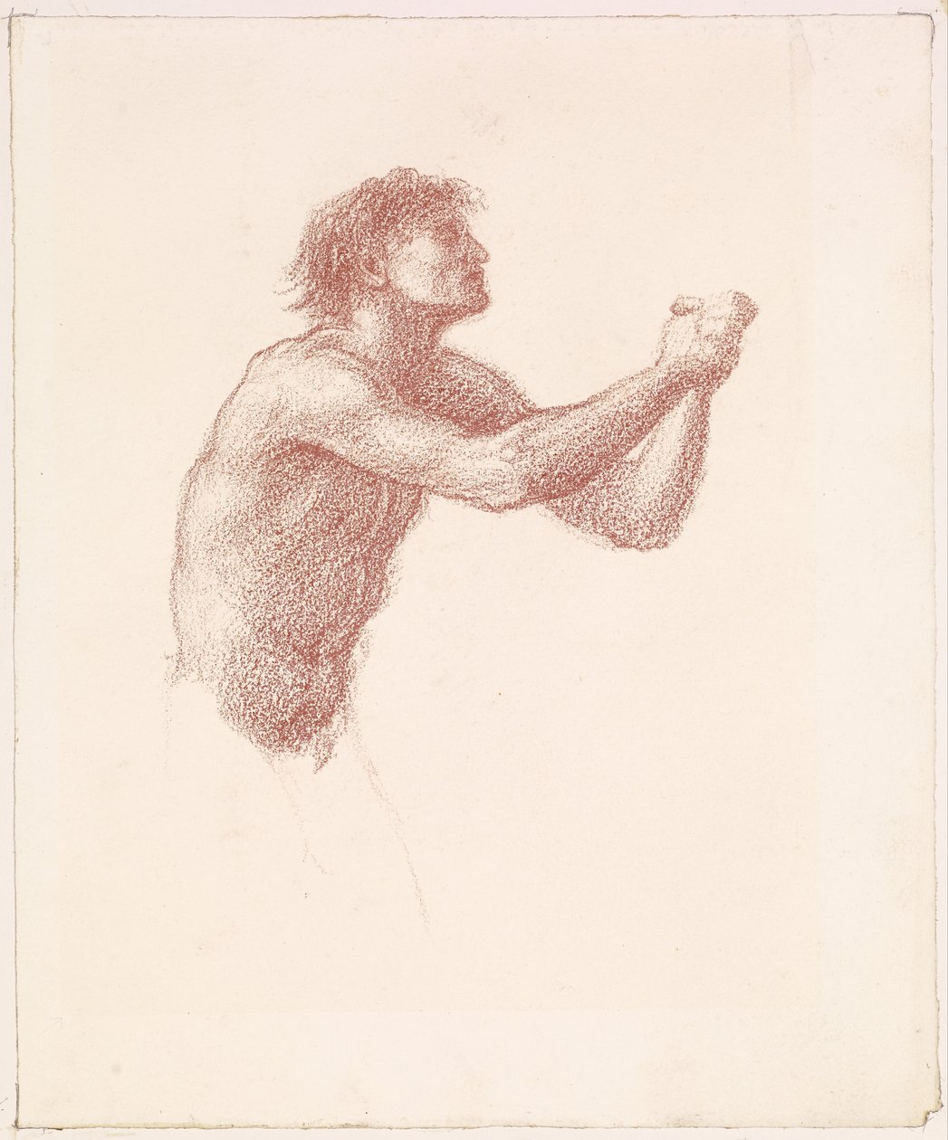 Der Hügel der Venus - Männlicher Akt - Studie eines der Schnitter für Schnitter, die Venus anrufen von Edward Burne Jones