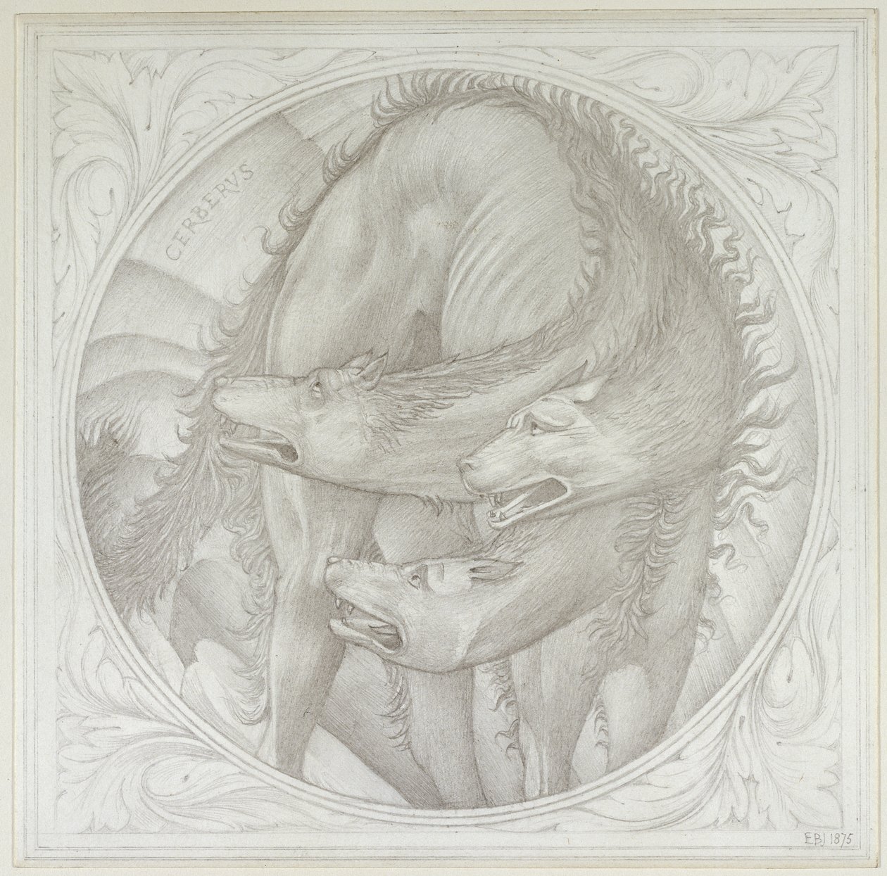 Die Geschichte von Orpheus: Cerberus, 1875 von Edward Burne Jones