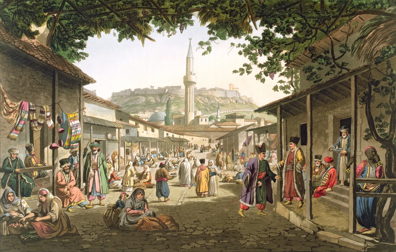 Ein Basar in Athen, Platte 1 aus Teil 1 von 