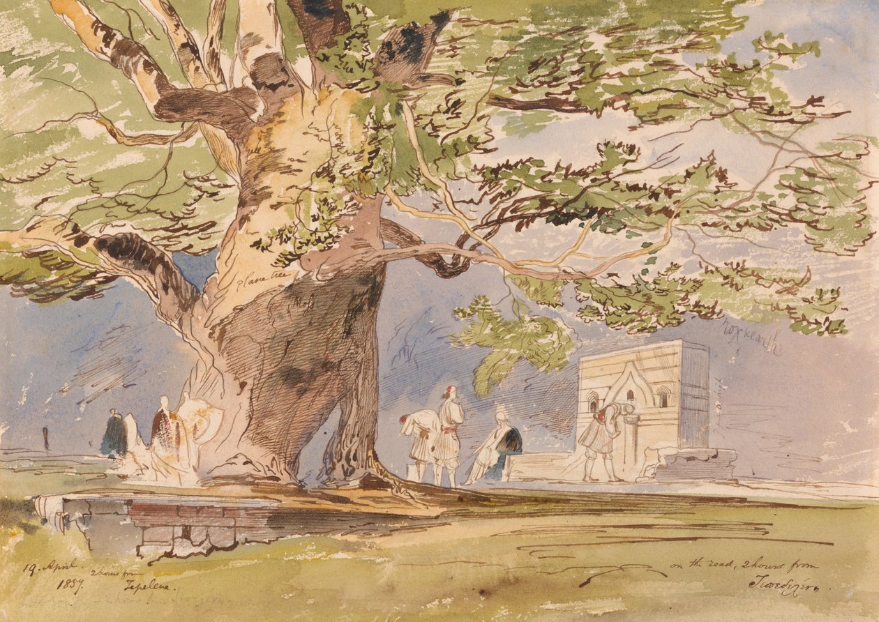 Auf der Straße, zwei Stunden von Tepelene, 19. April 1857 von Edward Lear