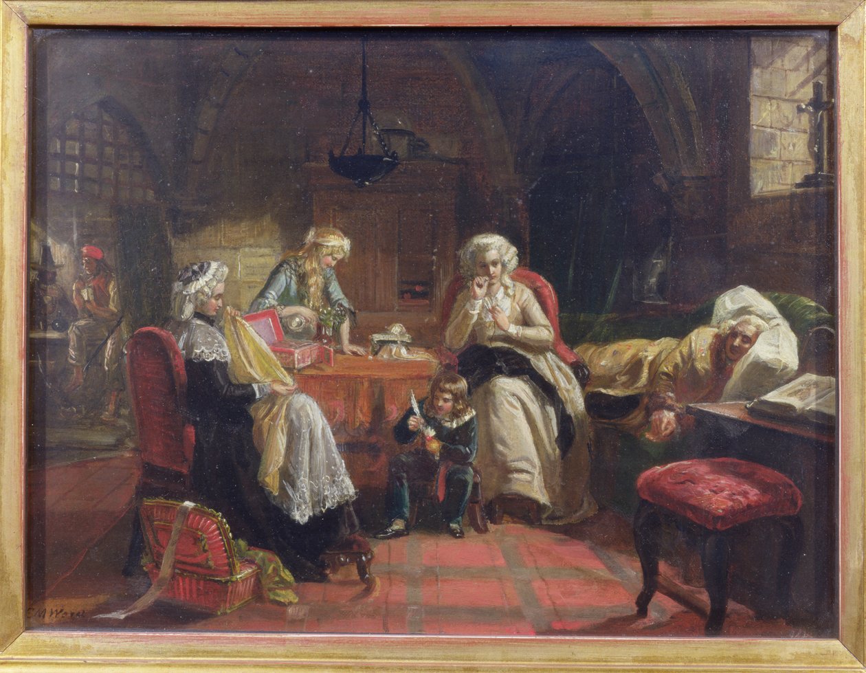Die königliche Familie von Frankreich im Tempel von Edward Matthew Ward