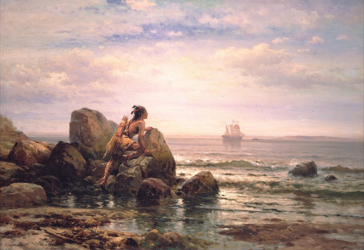Henrik Hudson betritt den Hafen von New York, 11. September 1609 von Edward Moran