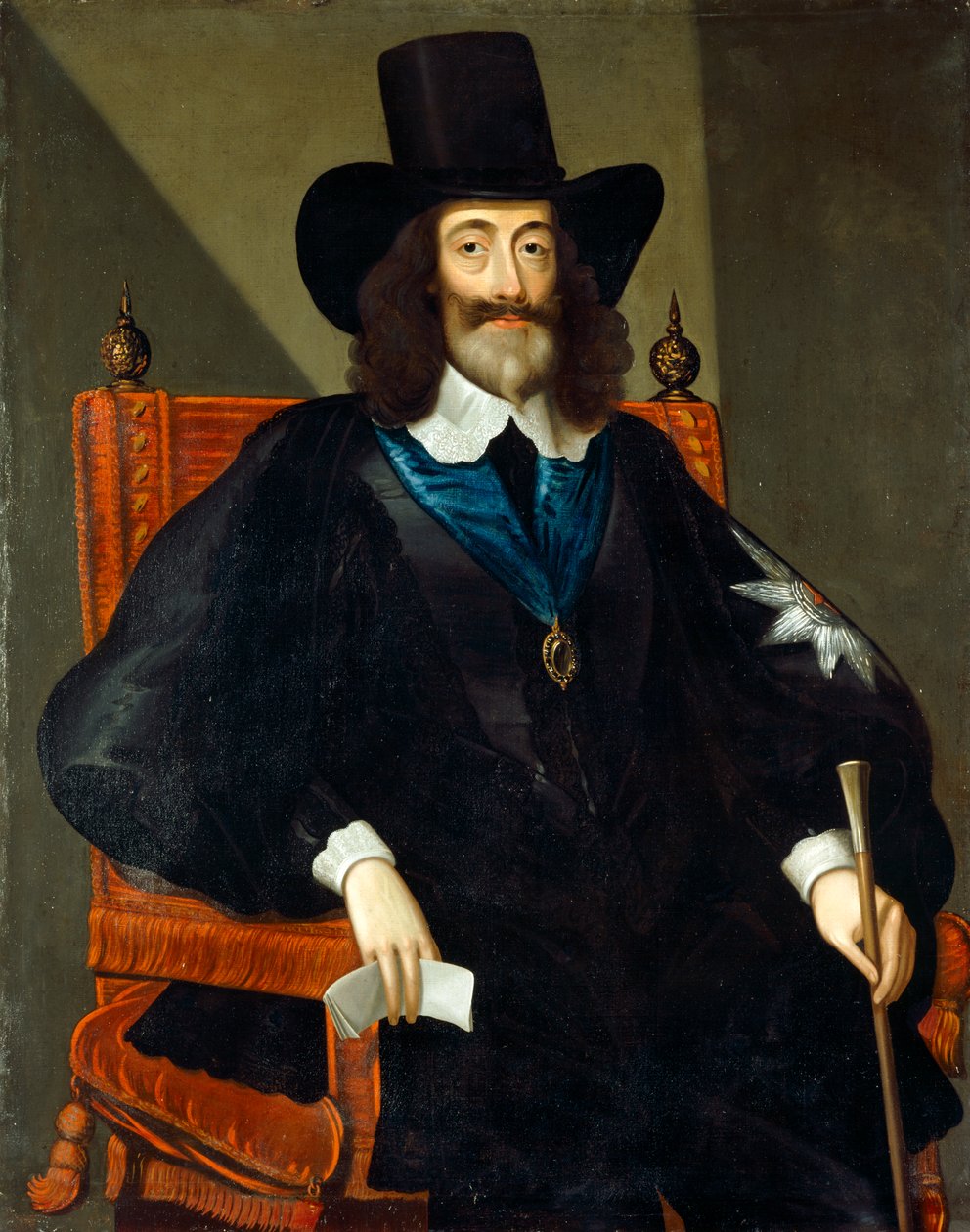 Porträt von Charles I. bei seinem Prozess von Edward Bower