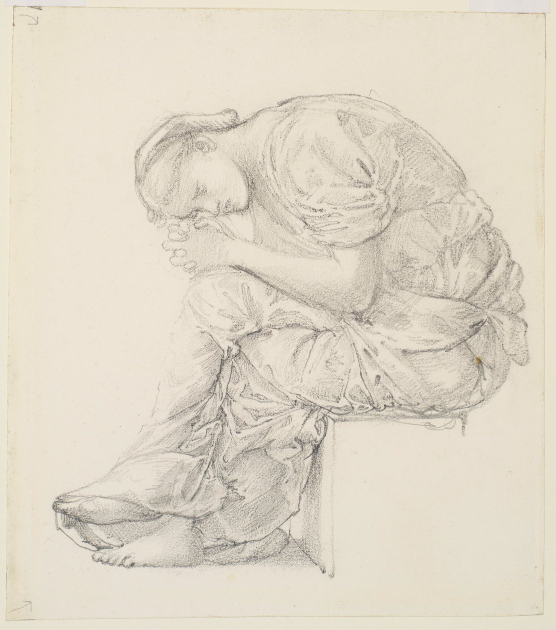 Die Klage - Studie für die Figur rechts von Edward Burne-Jones