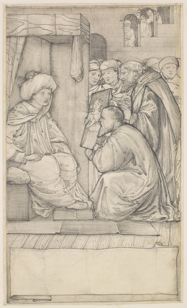 Chaucers Erzählung des Rechtsgelehrten - Entwurf von Edward Burne Jones