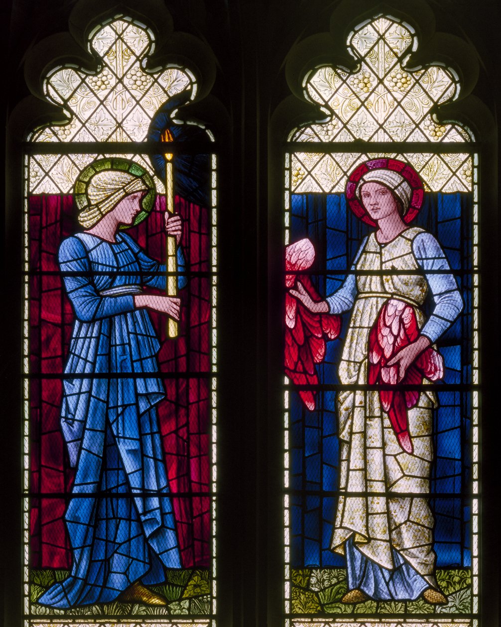 Oxford Harris Manchester College, Morris & Co., Edward Burne-Jones, Freiheit und Wahrheit, 1895 von Edward Burne Jones
