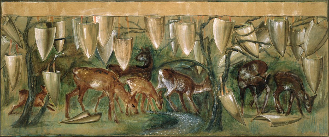 Studie für die Heiligen Gral Wandteppiche von Edward Burne Jones