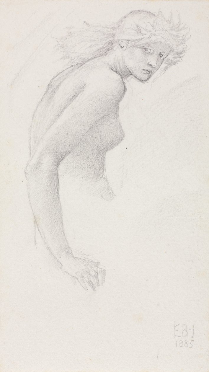 Studie einer weiblichen Figur von Edward Burne-Jones