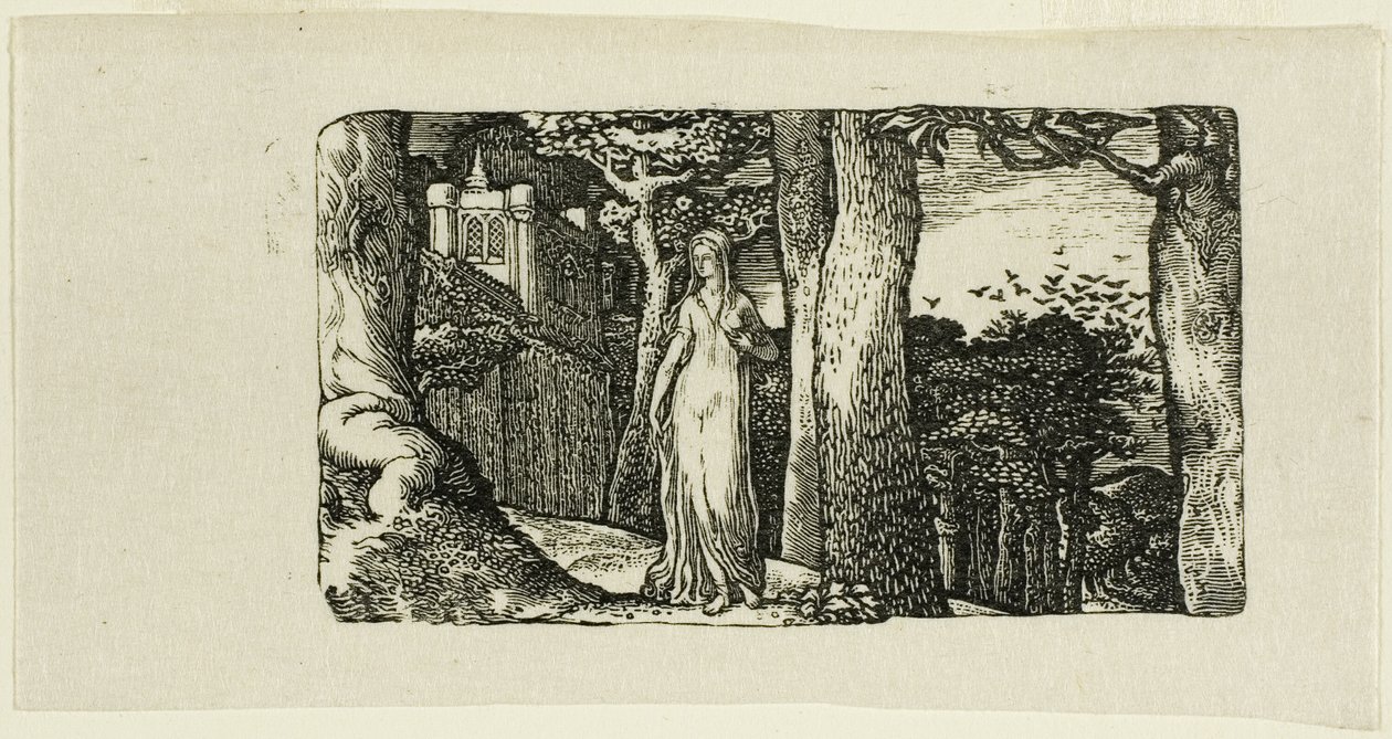 Die Dame und die Türme von Edward Calvert