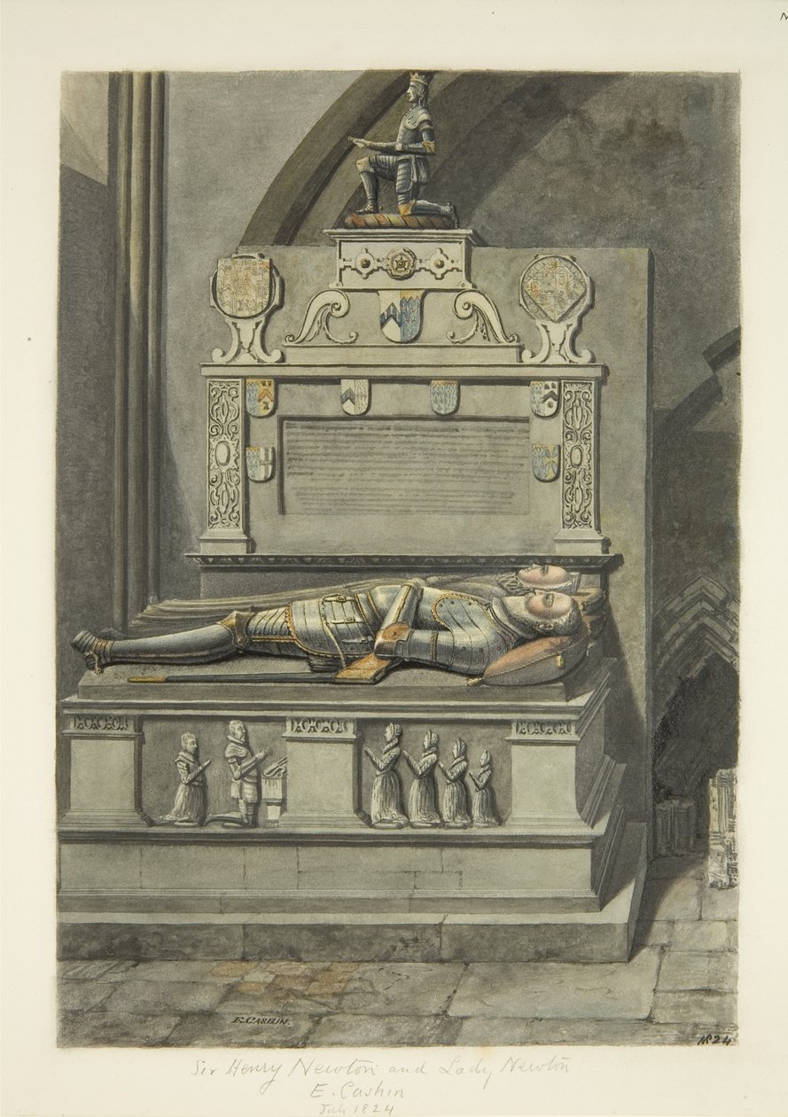 Denkmal für Sir Henry Newton und Lady Newton in der Kathedrale von Bristol von Edward Cashin