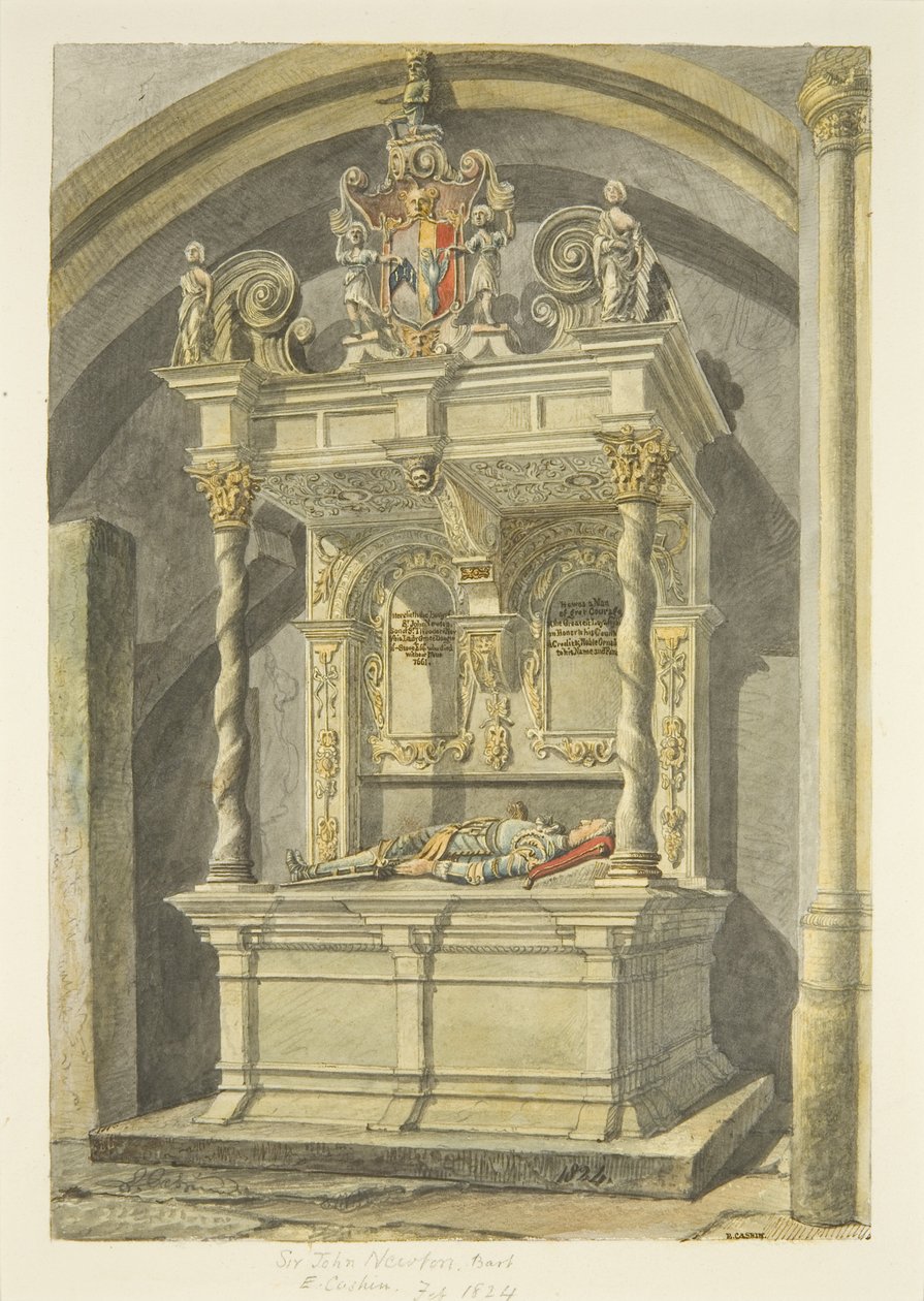 Denkmal für Sir John Newton, Bart., in der Kathedrale von Bristol von Edward Cashin