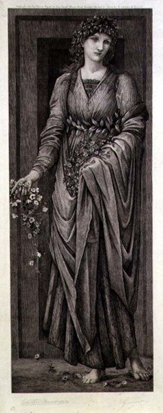 Flora, graviert von Eugene Gaujean (1850-1900) veröffentlicht von Thomas Agnew & Sons von Edward Coley (after) Burne Jones
