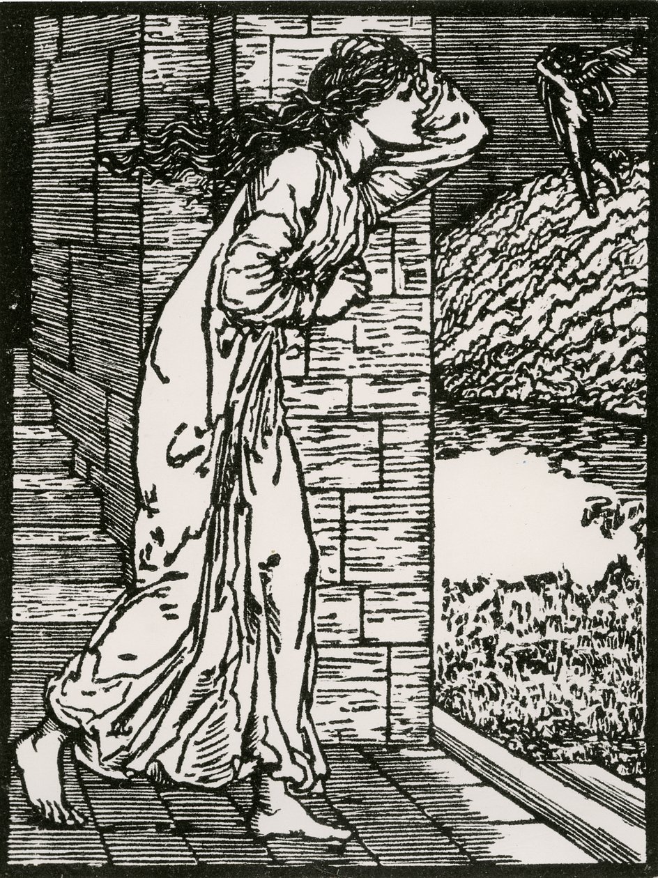 Psyche stürmt aus dem Palast von Edward Coley (after) Burne Jones