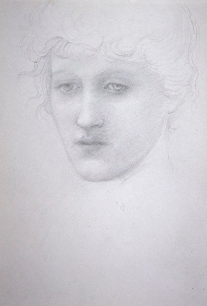 Studie eines Mädchens - Bessie Keane, ca. 1896 von Edward Coley Burne Jones