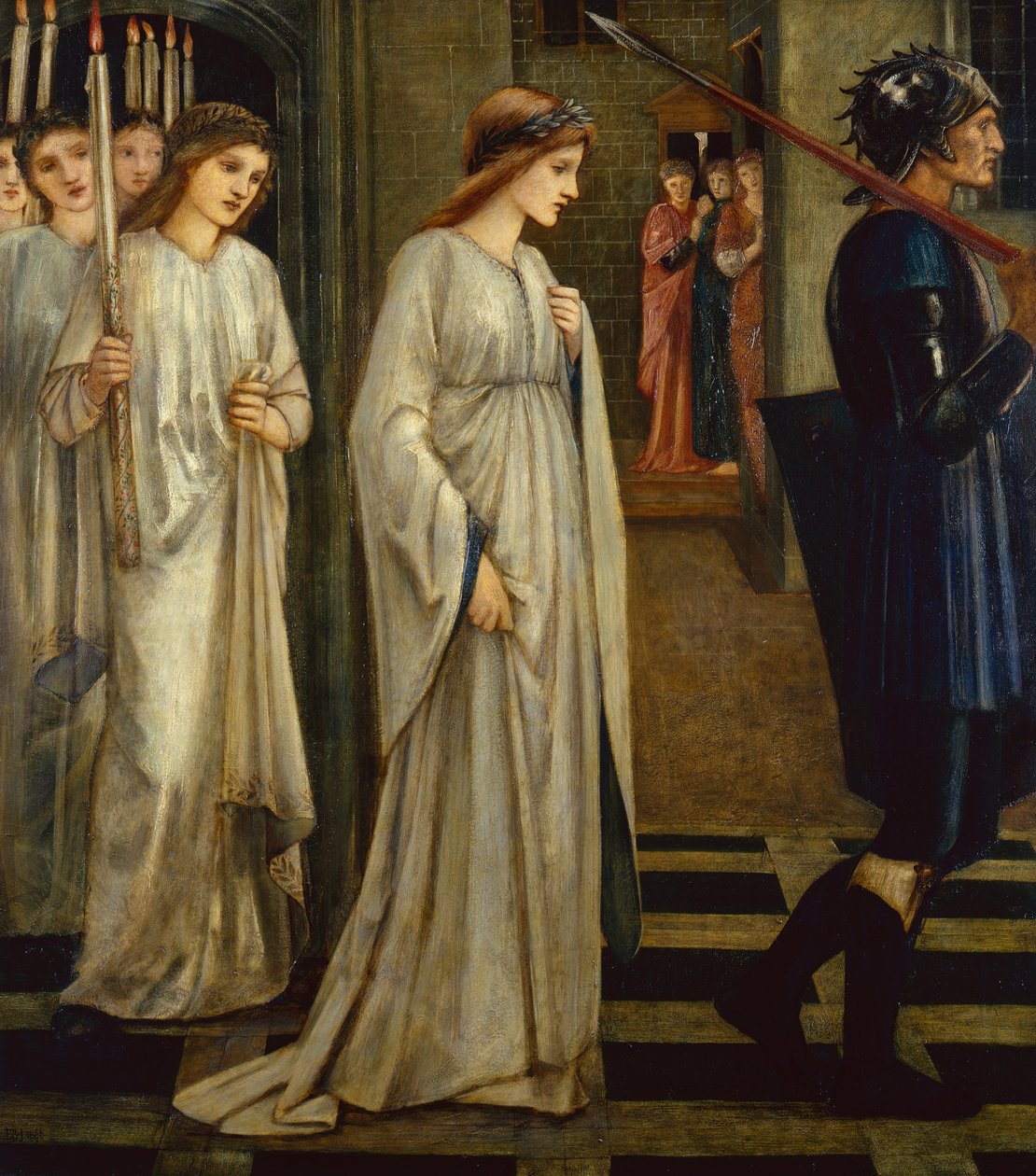 Die Prinzessin Sabra wird zum Drachen geführt von Edward Coley Burne-Jones