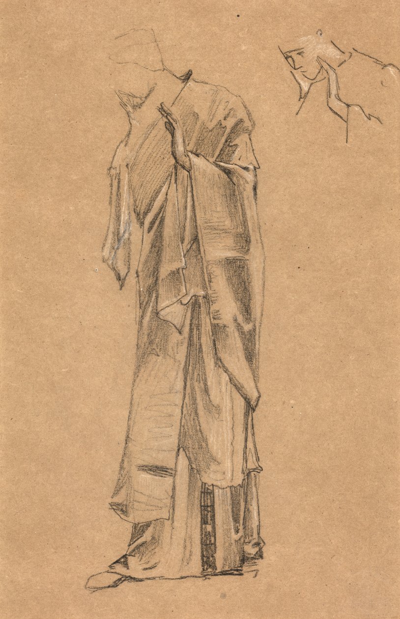 Studie zu "Der Traum von Lancelot" von Edward Burne Jones