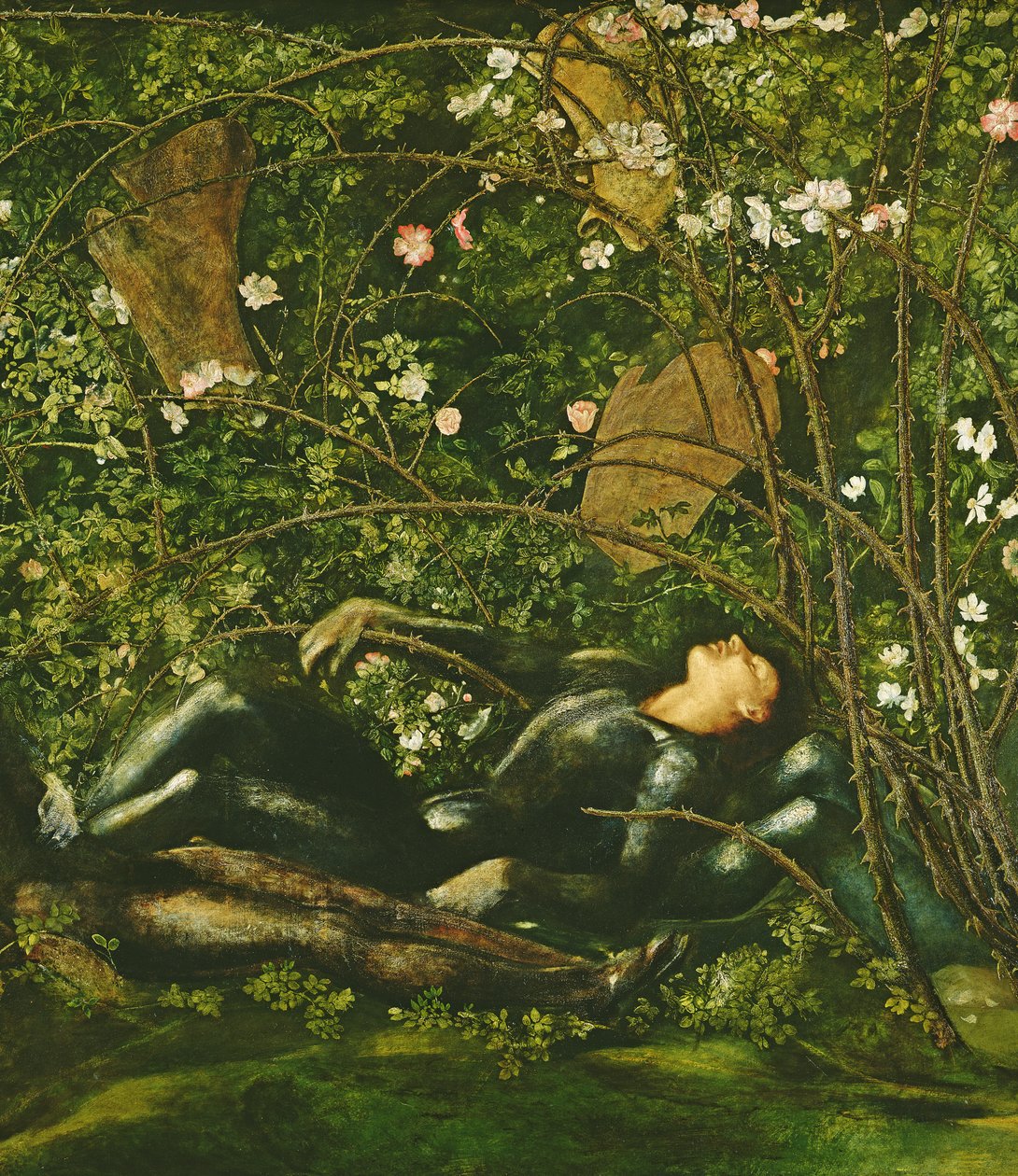 Die Ritter und die Dornröschen, 1869 von Edward Burne Jones