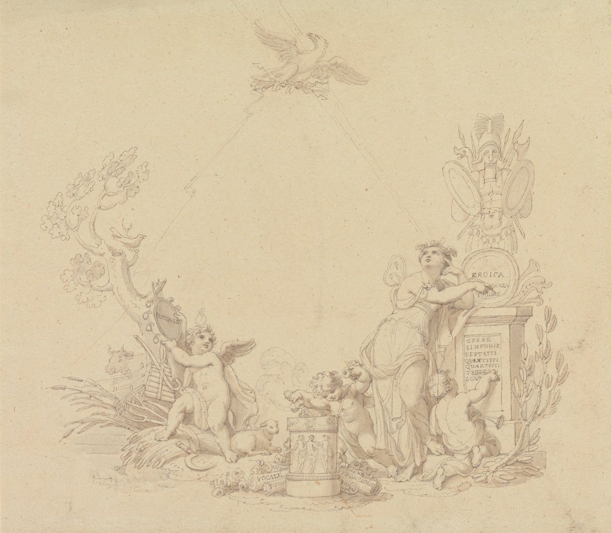 Entwürfe für Illustrationen zu Beethovens Werken von Edward Francis Burney