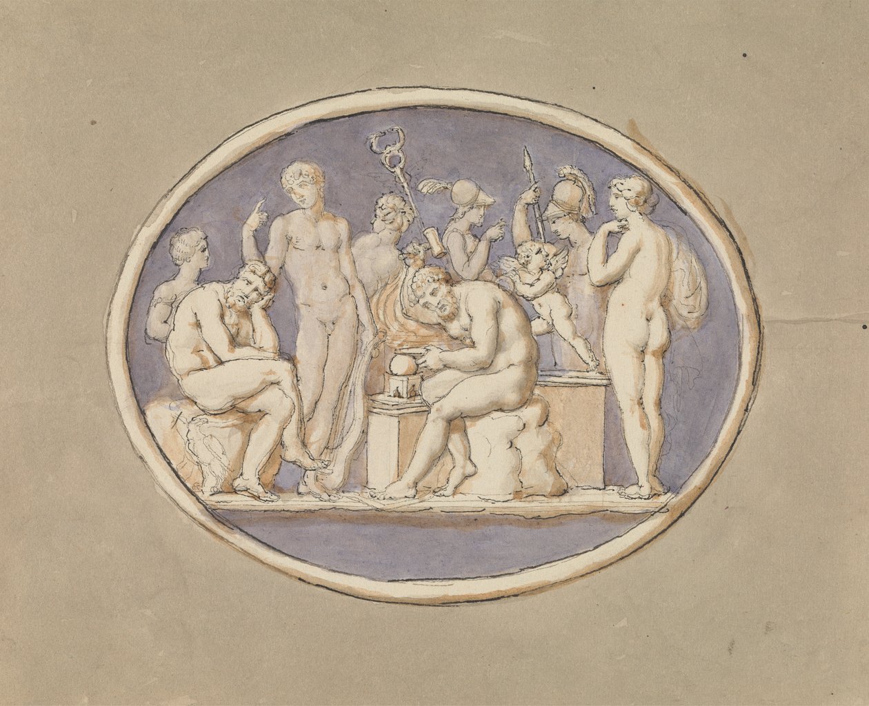 Vulkan und die Götter und Göttinnen von Edward Francis Burney