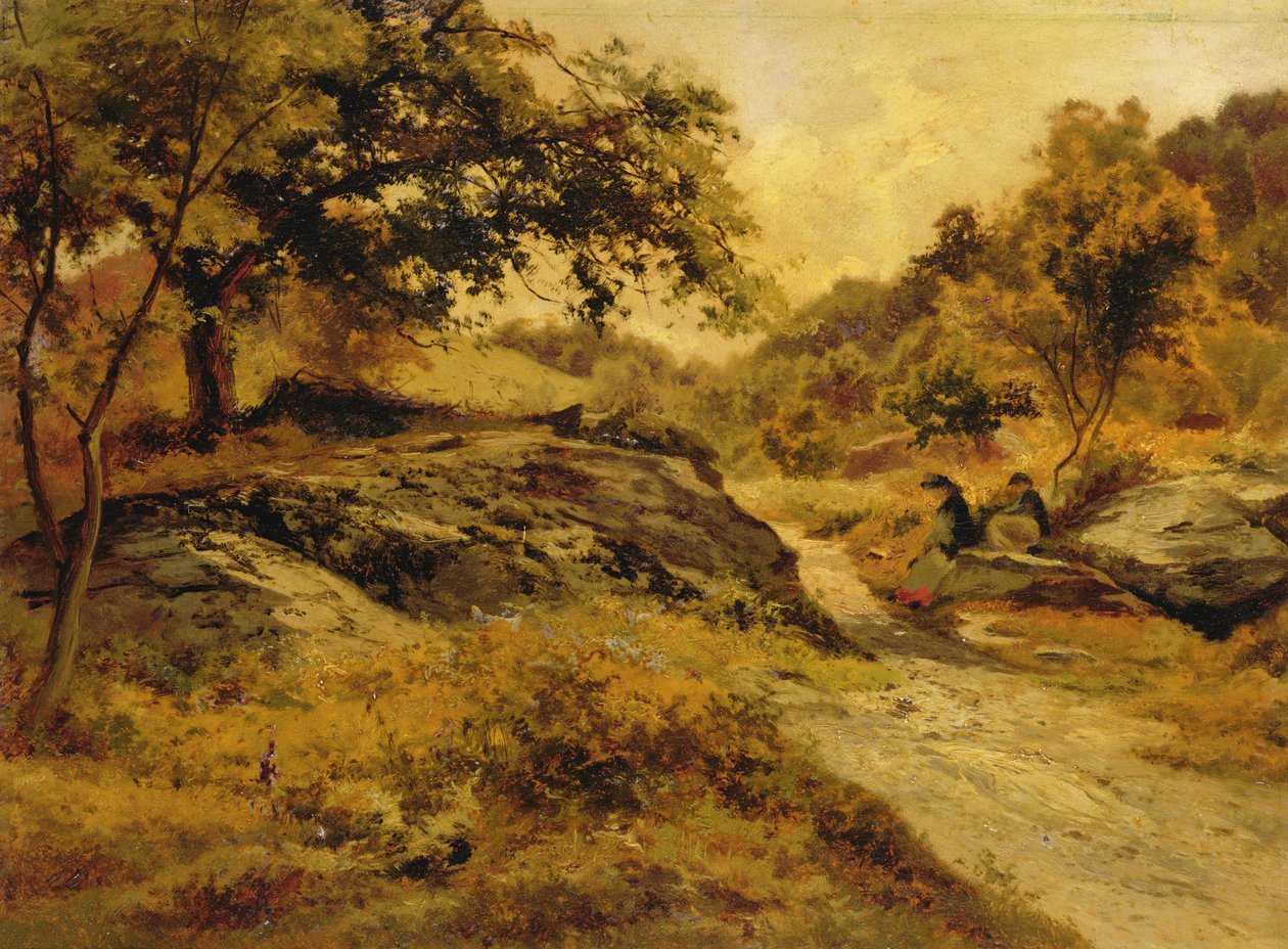 Auf dem Weg nach Llyn Elsi, ca. 1885 von Edward Henry Holder