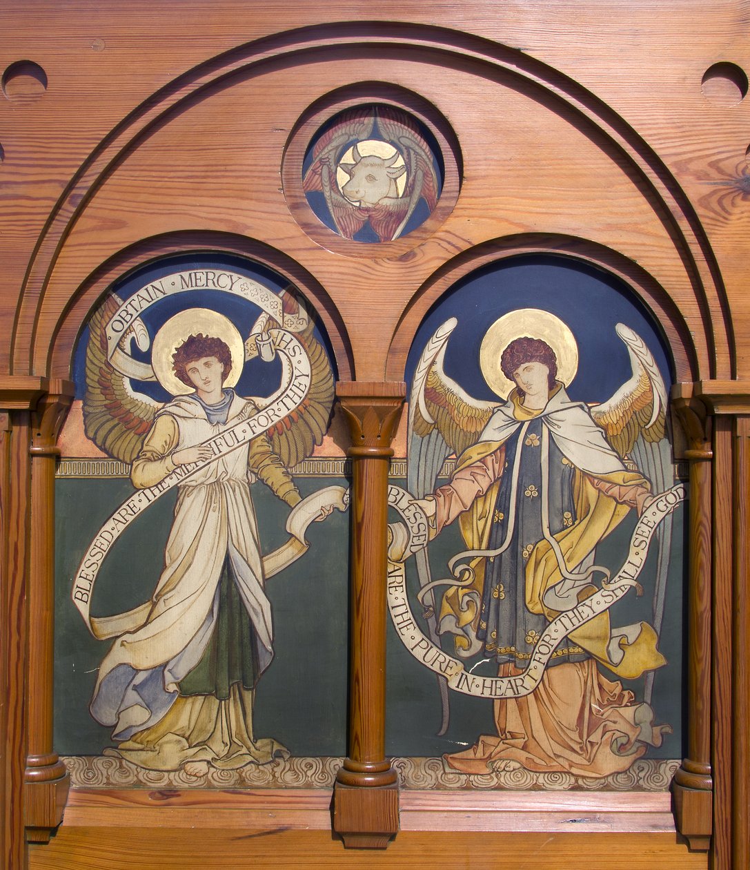 Garstang, St. Thomas, Shrigley & Hunt (1873-1982), Edward Holmes Jewitt (1849-1929), Engel-Reredos, ca. 1877 von Edward Holmes Jewitt