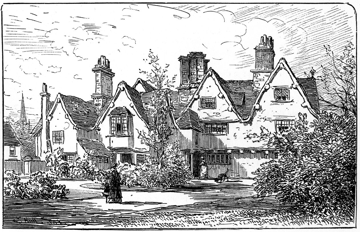 Das Haus von Dr. John Hall, Stratford-upon-Avon, Warwickshire, 1885 von Edward Hull