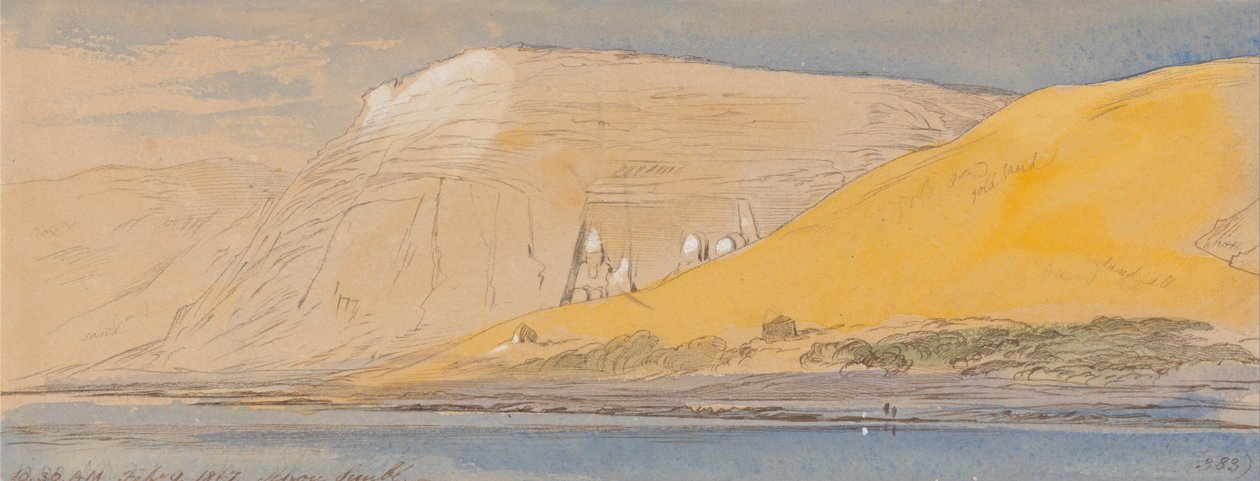 Abu Simbel, 10:30 Uhr, 9. Februar 1867 (383) von Edward Lear