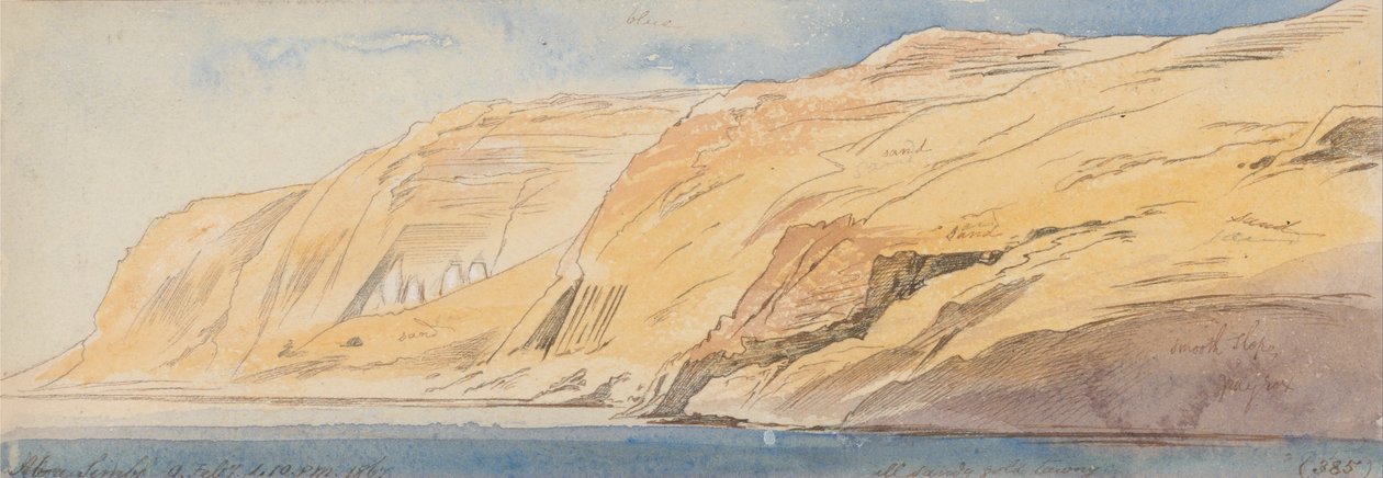 Abu Simbel, 13:10 Uhr, 9. Februar 1867 (385) von Edward Lear