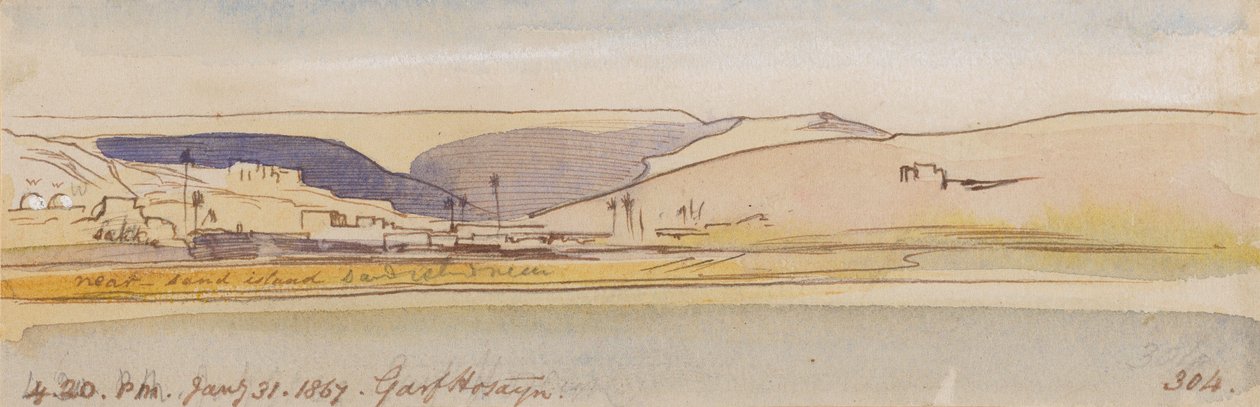 Garf Hosayn; 16:20 Uhr, 31. Jan. 1867 (304) von Edward Lear