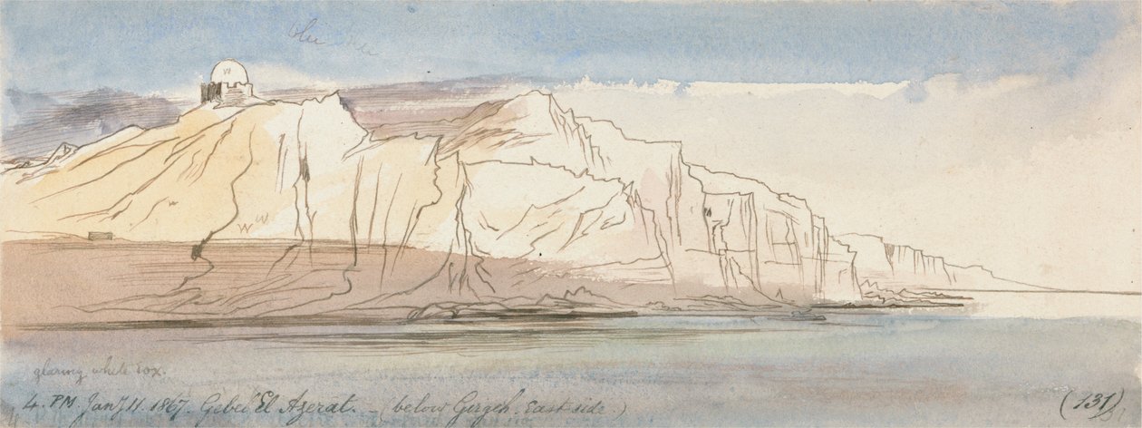 Gebel el Azerat (unterhalb Girgeh, Ostseite) von Edward Lear