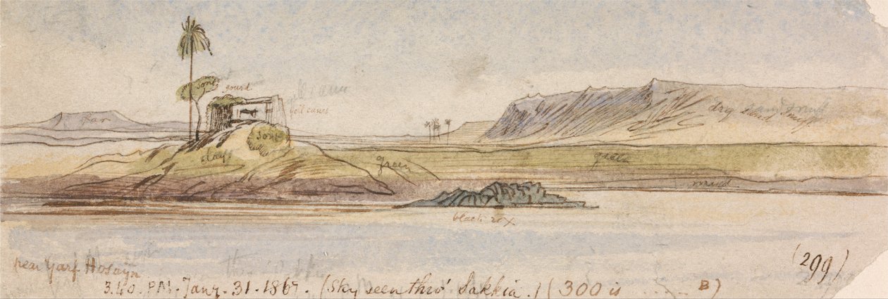 In der Nähe von Garf Hossayn, 31. Januar 1867, 15:40 Uhr von Edward Lear