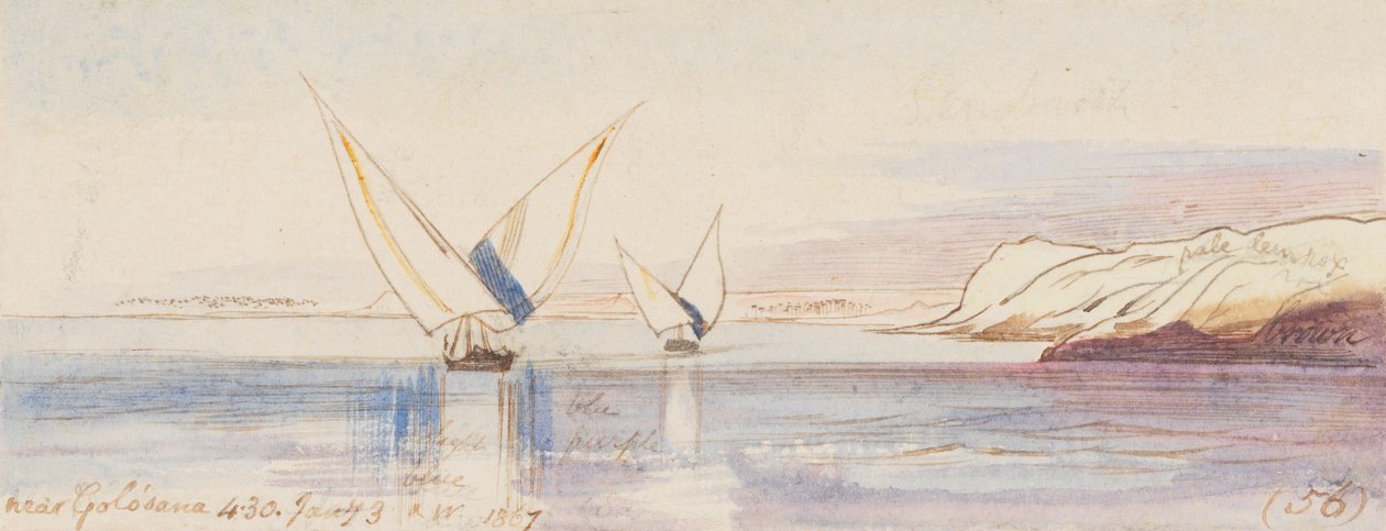 In der Nähe von Golosana; 16:30 Uhr, 3. Jan. 1867 (56) von Edward Lear