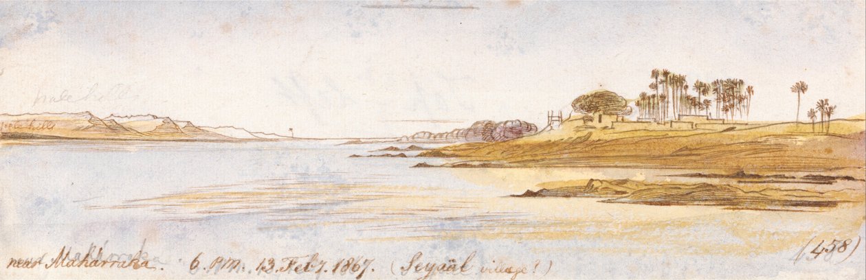 In der Nähe von Maharraka, 13. Februar 1867, 18:00 Uhr von Edward Lear
